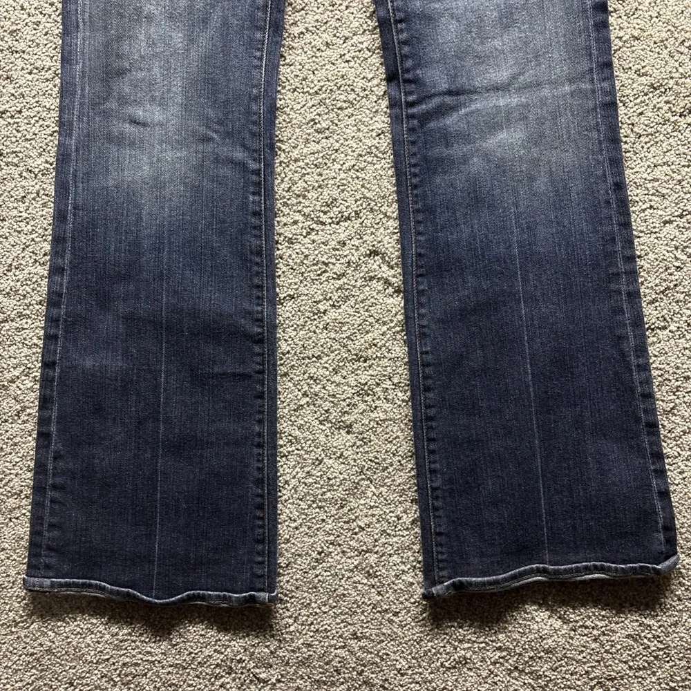7 for All Mankind Womens Jeans Size 30‎ (32x32) Distressed Dark Wash Flare USA